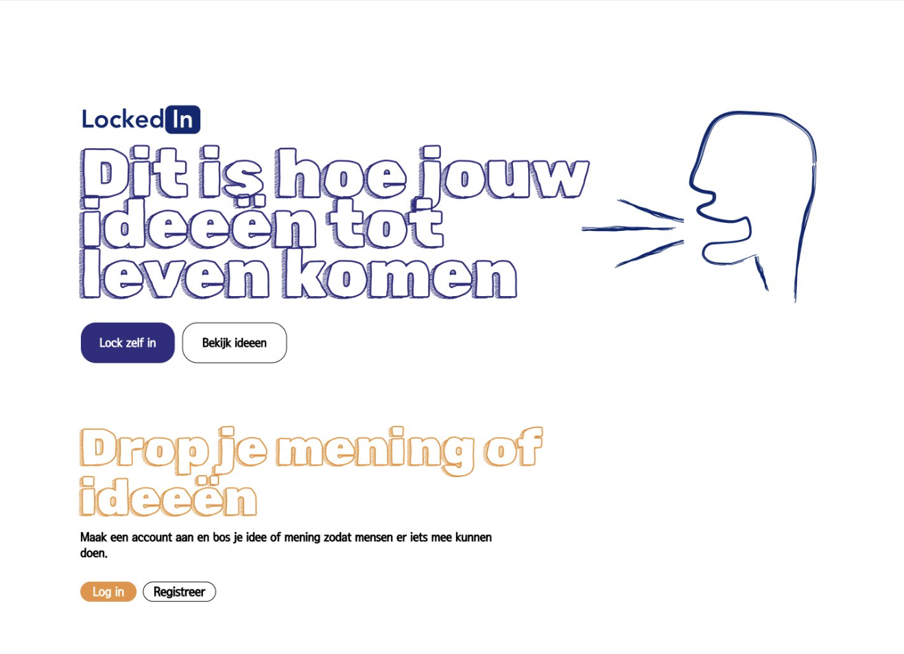 LockedIn prototype scherm 1